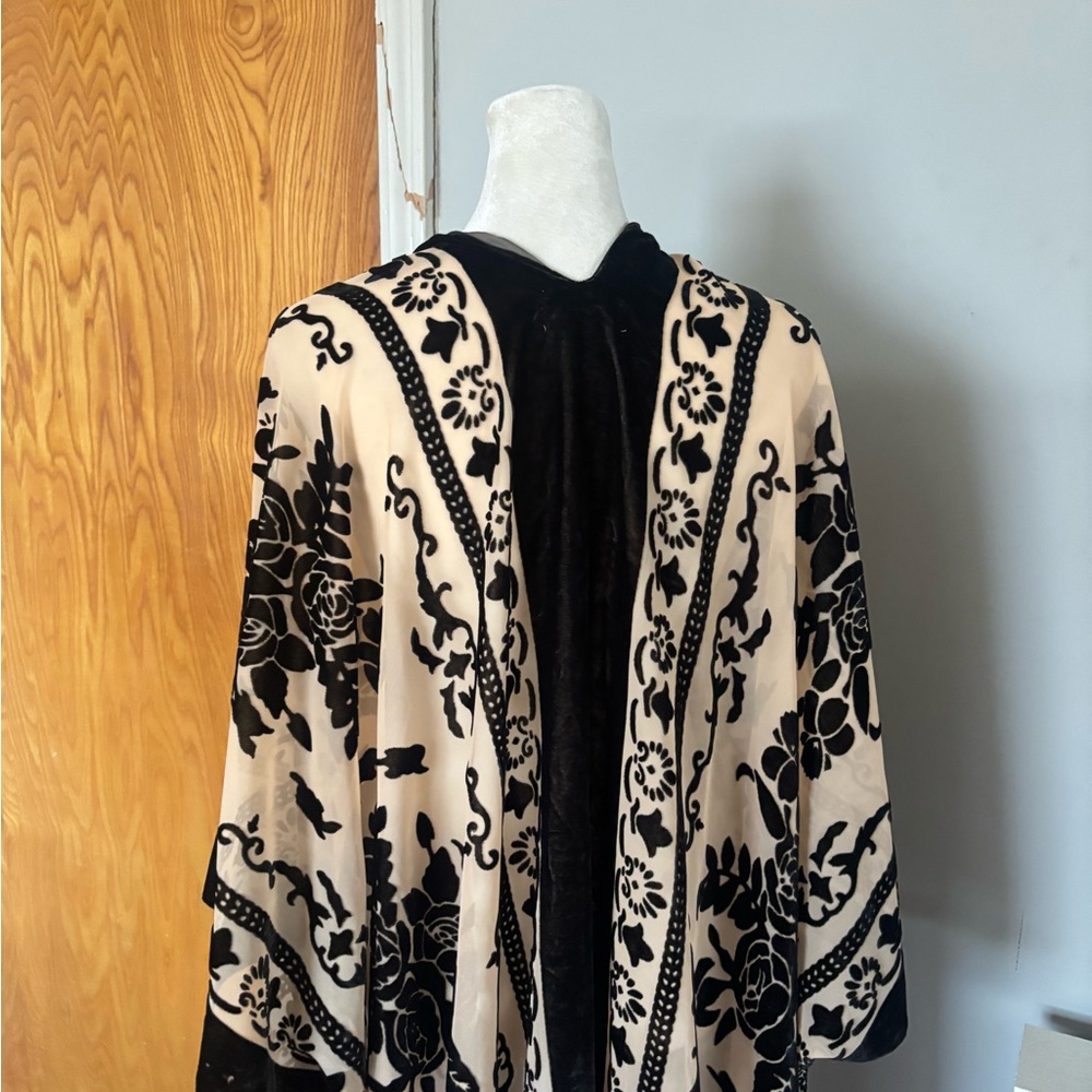 Free people Night Burntout Black  Kimono - Picture 5 of 10